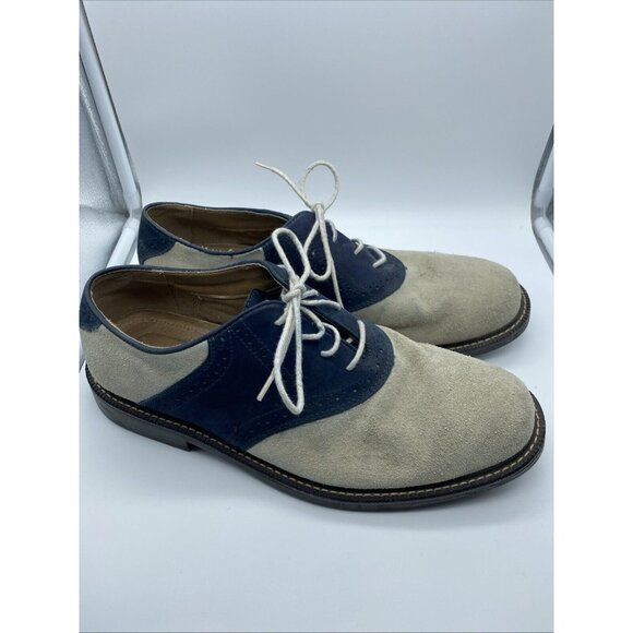 Johnston & Murphy Gray Navy Blue Saddlebuck Oxfords Men’s 11 Style 059-0557 main image 9